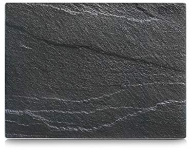 Zeller 26257 Ardoise Plaque de découpe Verre de Sécurité Gris 40 x 30 x 0,8 cm
