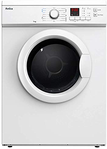 Amica ADV7CLCW Tumble Dryer Vented White Freestanding 7 Kilogram C Energy Rating 69dB Noise Level Digital Display Delay Start