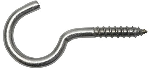 Schraubhaken gebogen / Edelstahl A2- Rostfrei / 3,3 x 60/ 18 mm / 4 Stück