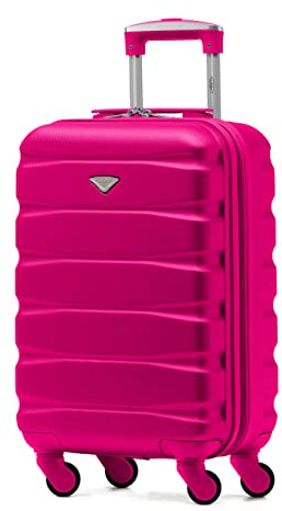 Flight Knight Handgepack Trolley Koffer Kompatibel Mit Air Berlin, Lufthansa, Eurowings, easyJet, Ryanair Und Viele Mehr! Gepack Koffer Mit 4 Rollen. 55x35x20cm ABS Leichtgewicht Reisekoffer