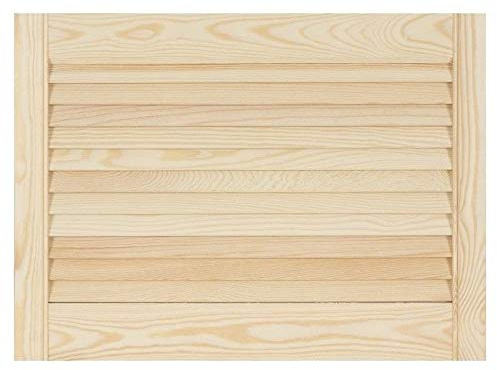 Louvre Door – Pine Wood – Vented Open – Ready to Paint Internal Louvre Cupboard Doors – Slatted Wardrobe Doors – Various Sizes (435mm (17.2) Height, 594mm (23.4) Width)
