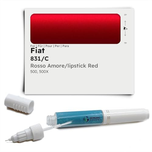 Genuine Colors Lackstift Rosso Amore Lipstick RED 831 C für FIAT Rot 500 500X