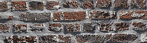 Décoration adhésive - Frise Briques 15cm x 3m - Rustique - Lavable