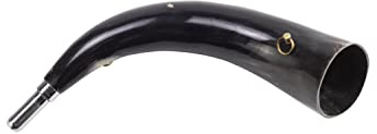 JANUEL - Corne de Chasse 24cm en Corne Naturelle - Noire, Noir