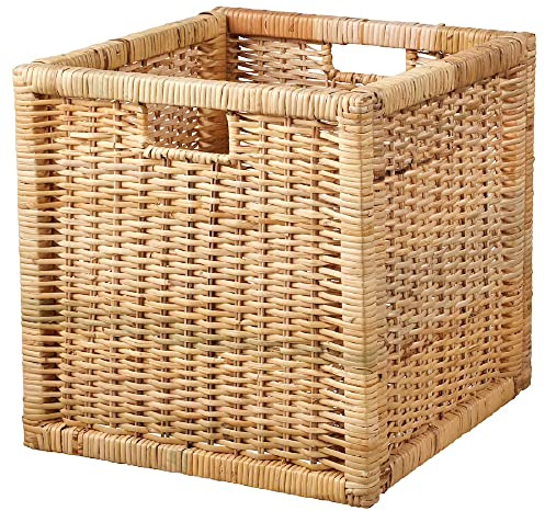 BRANÄS Aufbewahrungsbox Korb Regal mit Griffen Regal Organizer Weiß 32x34x32 cm