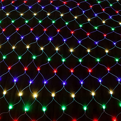 Froadp 6x4m LED Lichternetz Lichterkette mit Stecker IP44 Wasserdicht Lichterketten Vorhang Weihnachtsdeko 480 LEDs Fairy Lights mit 8 Leuchtmodi für Innen Außen Garten Hochzeit Party (Bunt)