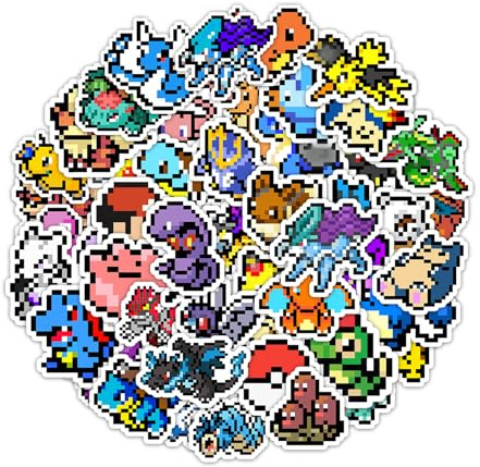 GTOTd Retro Video Game Stickers (50Pcs Large Size) | Vinyl Waterproof Cute Cartoon Stickers for Teens DIY Decal Party Supplies for Water Bottle Luggage Guitar Skateboard
