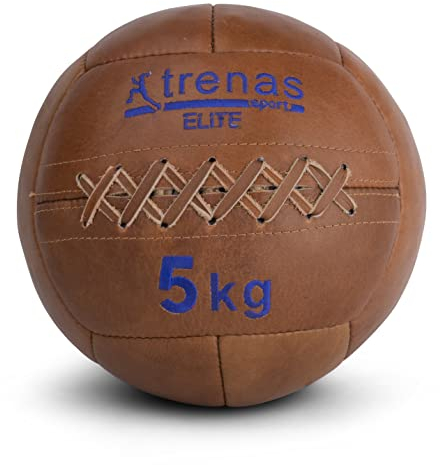 trenas Medizinball 5kg aus Leder | Lederball | Original Medizin Ball Elite | Medizinball Leder | Medizinbälle