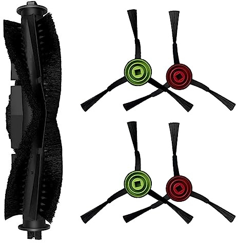 Donkivvy Kit di 5 spazzole Laterali a Rullo per aspirapolvere Robot per Lubluelu SG60 SL60D, 1 Spazzola Principale a Rullo, 4 spazzole Laterali