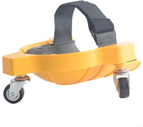 DAZZLEEX Rollende Knieschützer, umwandelbares Design, Knieschoner, Roll-Knie-Riemenscheibe für Bauarbeiten (Gelb, 1 Stück)