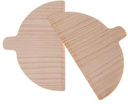 JISADER 2X Pala per Pizza in Legno, Mezzo Tondo, Facile da riporre, Tagliere per Pizza in Legno massello, Forno per Pizza, Strumento Speciale