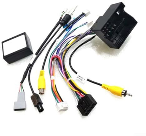 16 PIN Power Harness Adapter For Car Radio Audio, Car Audio Cable Adapter Male to Female, With Canbus Box Suitable For Various Models Including For 3008 And For C3, ISO Wire Radio Connector