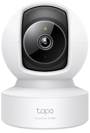Tapo C222 Cámara de Vigilancia, 360 grados Horizontal, Pan and Tilt, Visión Nocturna, MicroSD hasta 512GB, Alexa, Google Assistant