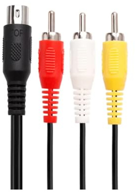 RUITROLIKER 1,8 m AV-Audio-Video-Composite-TV-Kabel, kompatibel mit Genesis 1/Mega Drive 1/Master System 1