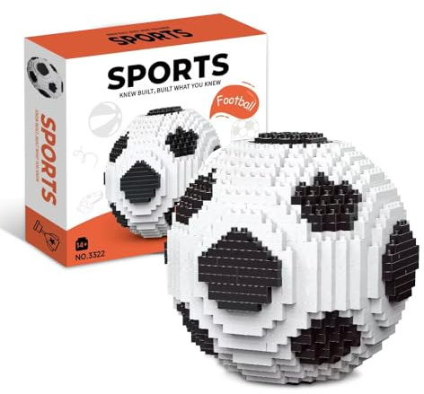 WDKXCN Football Building Blocks, Classic Football Mini Building Blocks, 846 Block Plastic Pieces Micro Soccer building Blocks Set, 3D Model Interlocking Block, Build Block Adults and Children