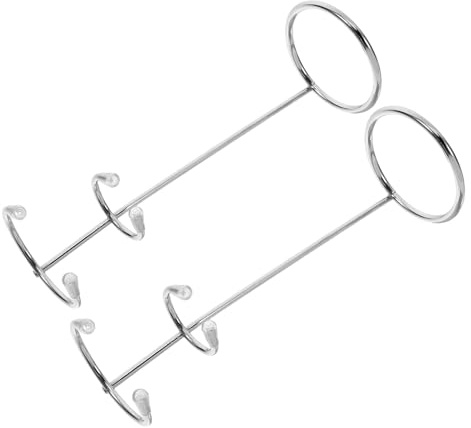 LIFKOME 2 Piezas soporte para espumador de leche base mezcladora soporte para hacer espuma titular soporte para batidor soporte de la licuadora batidor de pie Acero inoxidable Plata