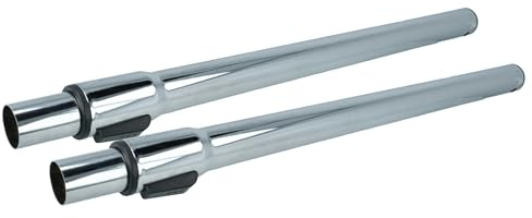 vhbw 2x tubo compatibile con Rowenta Silence Force Cyclonic RO 801/802/804 aspirapolvere - con attacco da 32mm, 58-96 cm, cromato