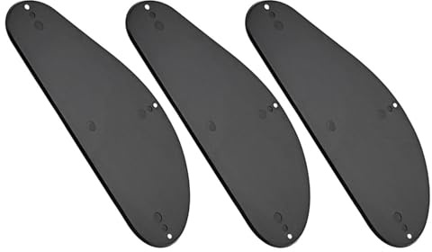 LIGIGWASH 3 Stück Abdeckplatte für Bassgitarren aus Kunststoff in Schwarz mit Einlagigem Design Einfache Montage und Verbesserte Klangqualität bei Bühnenauftritten
