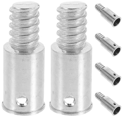 Garneck Broom Handle Tip Replacement Threaded Tip Replacement Repair Kit for Mop Handle Threaded Part Extension Pole Adapter Broom Accessory for Brooms Brushes and Home Cleaning Tools 6 pack