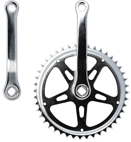 cyclingcolors Fahrradkurbelgarnitur mit Kurbelarm, 44 Zähne, 150 mm Länge, Stahl, für 24-Rad, 2,38-3/32