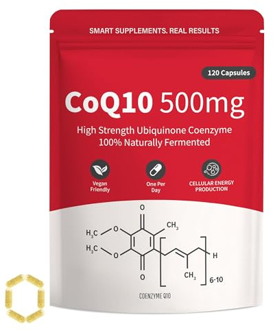 Liposomal ubiquitin CoQ10 500 mg 120 Capsules, Vegetarian Soft Capsules, Better Absorption of phosphatidylcholine, Dietary Supplement