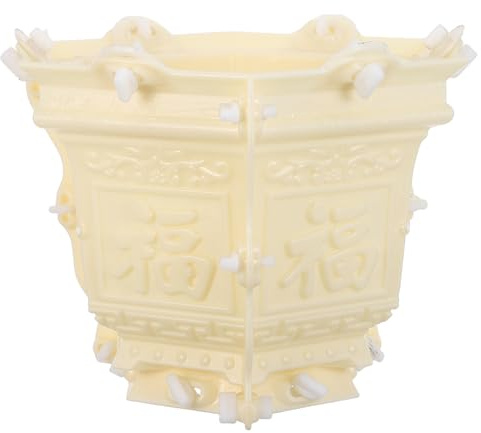 Cabilock Molde de Silicona para Maceta Hexagonal Molde Plástico Grueso para Hacer Macetas de Cemento para Manualidades de Bonsái y Decoración Tamaño 25 Cm Color Aleatorio
