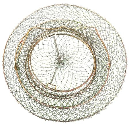 SUPVOX Draht Setzkescher Fischreuse Metall 54X33X33Cm Krebsreuse Angelkorb für Karpfenangeln und Raubfischfang Angeln Zubehör