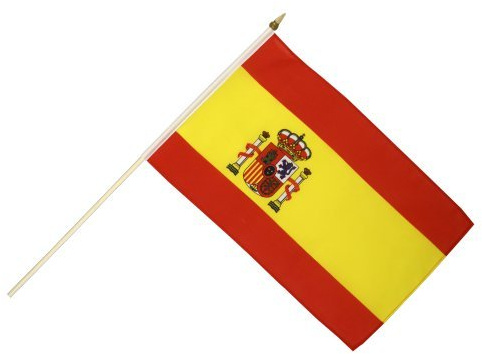 Flaggenfritze Stockflagge Spanien - 30 x 45 cm