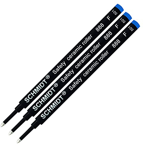 Schmidt 888 Nachfüllminen für Tintenroller, Blau, 3 Stück