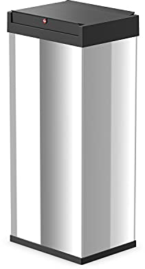 Hailo Big-Box Swing XL Mülleimer - 1 x 52 Liter - selbstschließender Schwingdeckel aus Edelstahl - Müllbeutel-Klemmrahmen - Mülleimer Küche rechteckig - Abfalleimer made in Germany - Edelstahl
