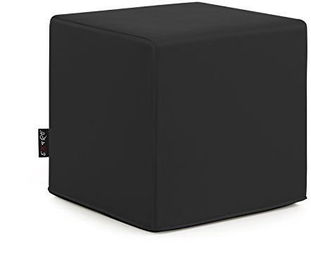 CUBO POUF ECOPELLE NERO MIS. 45X45 H.45 SFODERABILE SFODERABILI STRUTTURA INTERNA IN POLIURETANO ESPANSO DA SEDUTA