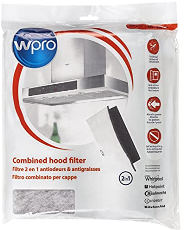 WPro UCF016 Filtre universel à charbon actif pour hotte aspirante Capture la graisse Peut être découpé 470 x 570 mm 450g/m2