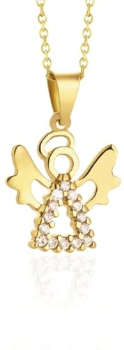 fish Goldene Schutzengel Halskette Mit Anmutigem Anhänger Aus Hochwertigem Material