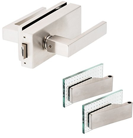 Glastürbeschlag Q Set UV | V2A Edelstahl matt | inkl. Studiobändern | metallische Innenmechanik | Square Mid