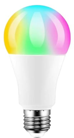 1 Lampadina Smart WiFi Assistente Google Home e Alexa, Luce Bianca Fredda e miscelazione RGB, Lampadina LED WiFi Smart Home Attacco E27 10W