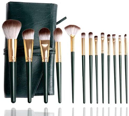 14 Pcs Makeup Pinsel Set Gesicht und Auge Kunstpinsel für Foundation Puder Concealers Rouge und Lidschatten