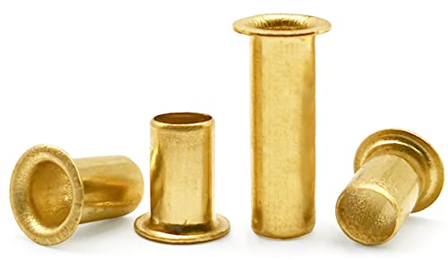 (1 kg) Messing Hohlnieten Kupfer Ösennagel, M4 x 3 mm, zum Verbinden von Metall.