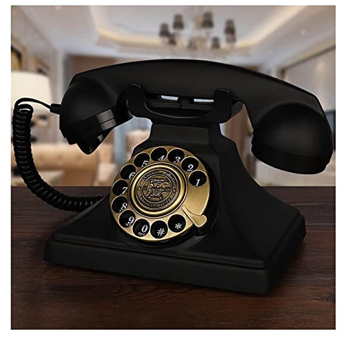 Telefono a Filo Antico Fisso Digitale retrò Telefono Vintage Decorativo quadrante Rotante telefoni cellulari Fisso per la casa