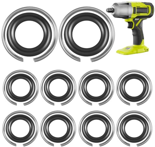 Hemobllo Schlagschrauber-Halterungen und O-Ring: Schlagschrauber-Sicherungsringe - mit O Ring Werkzeugteilen Schlagreibungsring 10Sätze