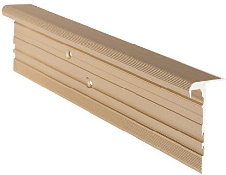 110 cm Treppenprofil MULTIVERSAL für Treppenbelag von 6-22 mm - Treppenkantenprofil für Treppenverkleidung und Treppenrenovierung - Farbe: Messing