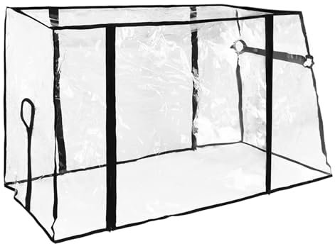 Wedhapy Folding Wagon Rain Cover Wagon Rain Cover 43x29x20in Folding Waterproof Pvc Festival Trolley Cover Transparent Wagon Canopy With Zipper Closure For Camping Garden Picnic Cart Stroller