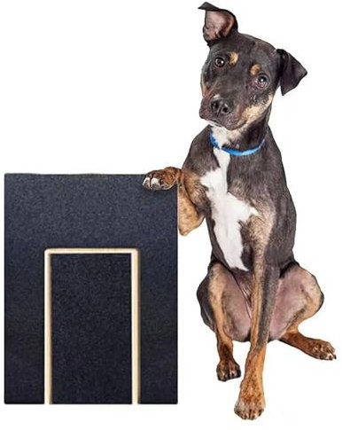 Dog Scratch Pad for Nails,Multifunctional Scratching Board with Built-in Treat Box,Wooden Scratch Mat Toy for Pets Nail Care,Dog Nail File Board