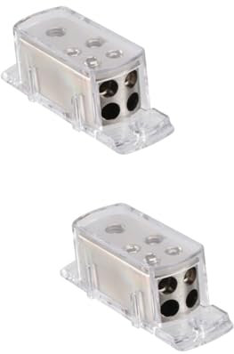 OSALADI 2stücke Car Audio Verteiler Block Wege Splitter Für Boote Und Wohnmobile Hochwertige Goldbeschichtete Verbindung Abnehmbarer Schutz Kompatibel