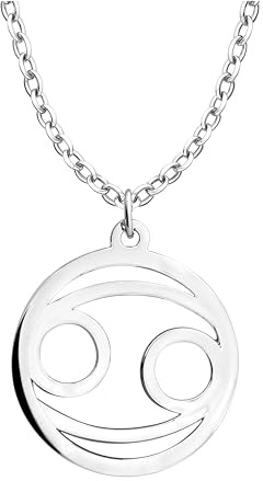 Sofia Milani - Collier pour Femme en Argent 925 - avec Pendentif en Forme de Signe du Zodiaque Cancer - N0716