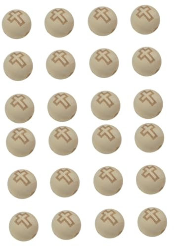 Lurrose 40 Stk Schmuckzubehör selber machen naturholz holzperlen necklace Haarperlen Holz Bastelperlen Holz Lächelnde Gesichtsperlen lose Perlen Holz lächelndes Gesicht Bambus