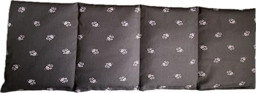 Körnerkissen Weizen 4-Kammern 50cm x 17cm braun/Blümchen