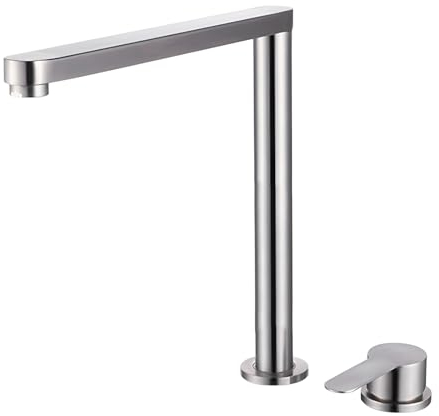 XJTNLB Vorfenster Küchenarmatur Klappbar Gebürstet Küchenarmatur Lift Spültischarmatur Vorfenstermontage Vorfenster Armatur Abnehmbar aus Edelstahl