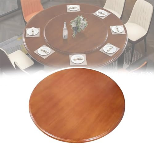 Holz Lazy Susan Drehteller Esstisch 360° Drehplatte Mit Silent Base, Runde Drehbare ServierPlatte, Großer Drehscheibe, Sicherheit Der Nutzung(Begonia,100cm/39in)