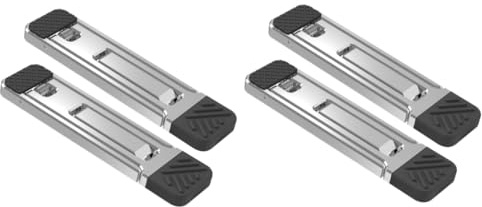VILLFUL 4 Pz Staffa Invisibile Per Telefono Cellulare Fermaporta Per Pavimento Supporto Per Telefono Portatile Mini Supporto Per Telefono Pieghevole Tavoletta Tappi Silver Lega Di Zinco