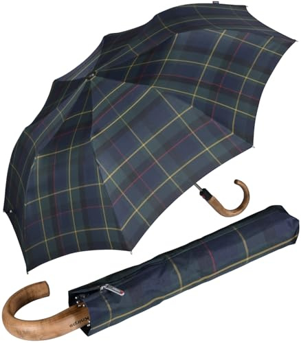 Knirps Herren-Taschenschirm Topmatic SL Holzgriff - Gents Prints